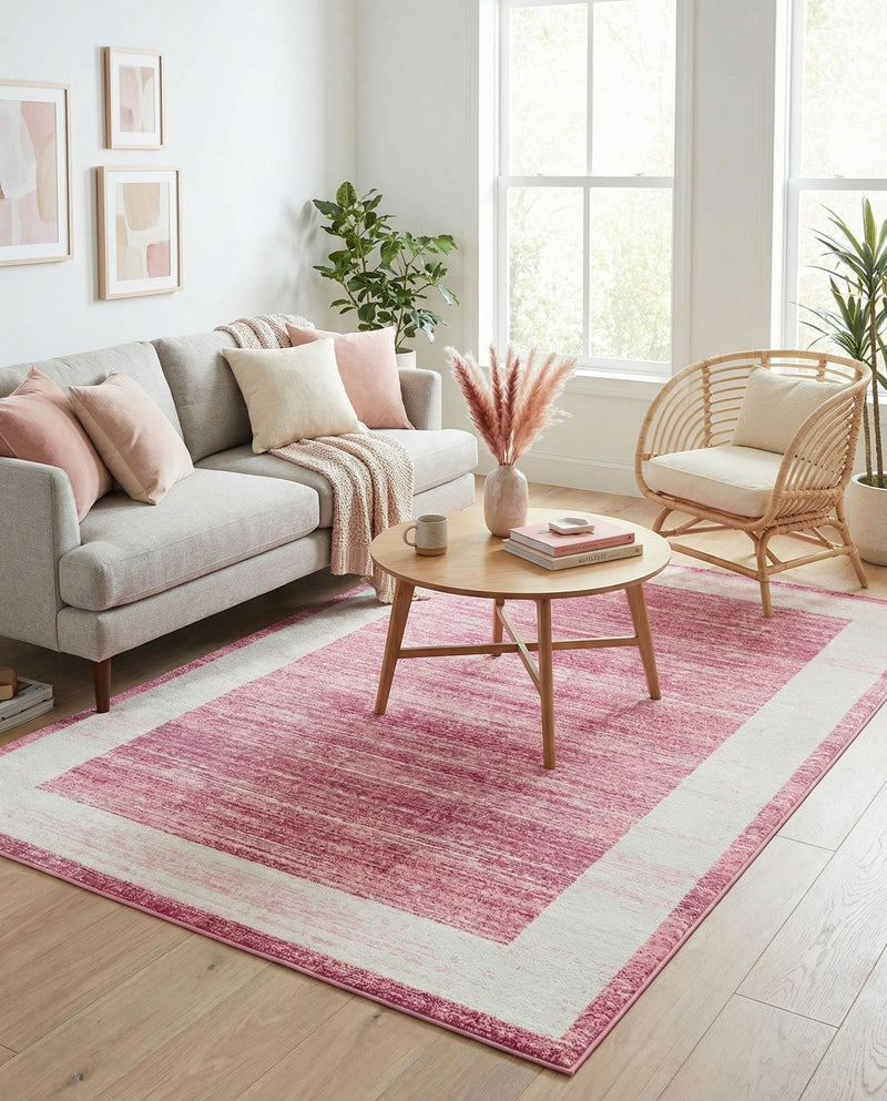 Metro Heights Collection Area Rug -  Park Rectangle Pink  lifestyle 21
