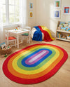 Sunset Isle Wool Braids Collection Area Rug - Paradise Oval Multi  lifestyle 40