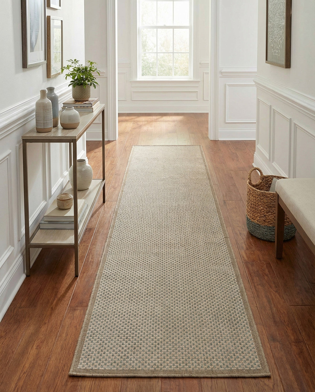 Terrace Fringe Collection Area Rug - Patio Runner Beige  lifestyle 114