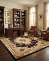 Versailles Elegance Collection Area Rug -  Vincennes Rectangle Black  lifestyle 24