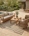 Sahara Sands Collection Area Rug -  Akhetaten Rectangle Natural and Brown  lifestyle 17