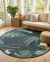 Coastal Terrace Collection Area Rug -  Anchor Round Navy Blue  lifestyle 37