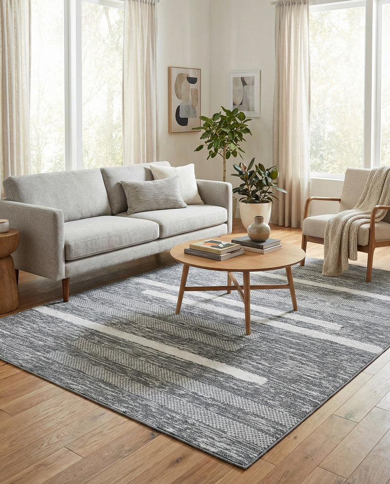 Cathedral Elegance Collection Area Rug - Chapel Rectangle Gray  lifestyle 18