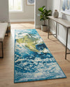 Urban Terrace Collection Area Rug -  Pergola Runner Blue  lifestyle 59