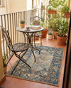 Patio Heritage Collection Area Rug -  Haven Rectangle Blue  lifestyle 6