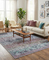 Baroque Era Collection Area Rug - Versailles (Blue Green) Rectangle Blue Green  lifestyle 14