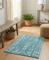 Brighton Stripes Collection Area Rug - Sussex (Light Blue) Rectangle Light Blue  lifestyle 22