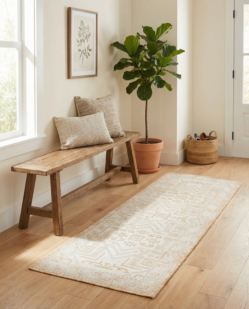 Tribal Terrace Treasures Collection Area Rug - Mayan Marina (Natural) Runner Natural  lifestyle 38
