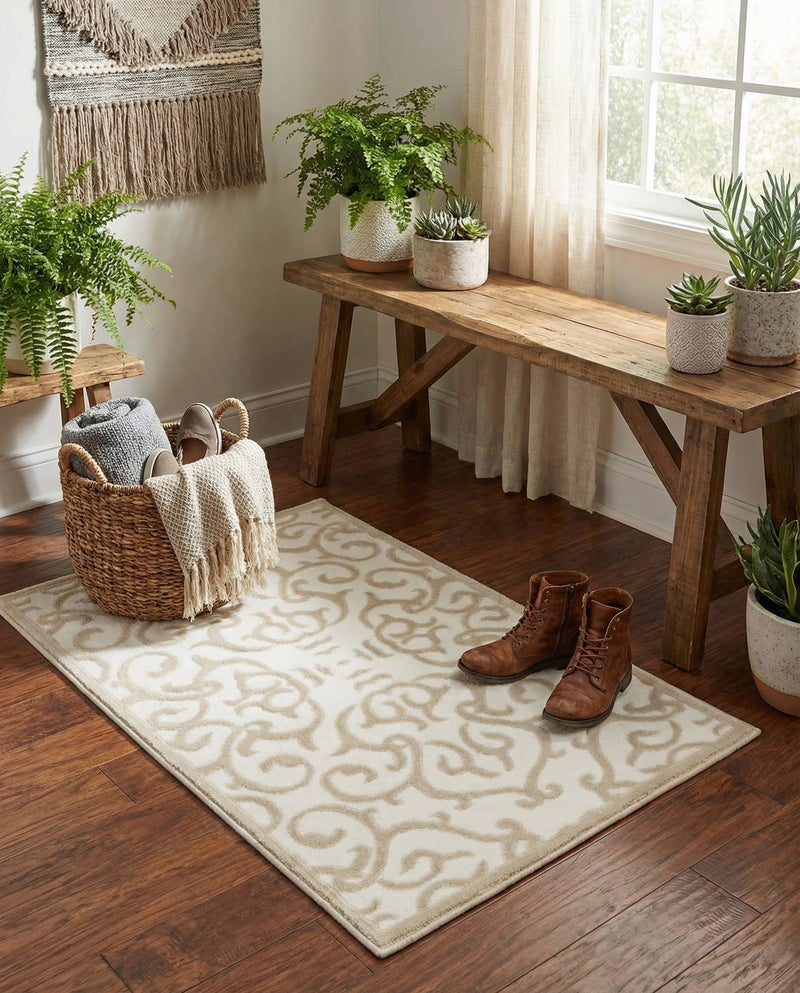 Andes Summit Collection Area Rug -  Pichincha Rectangle Snow White  lifestyle 8