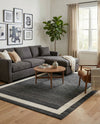 Studio Haven Collection Area Rug -  Alcove (Black) Rectangle Black  lifestyle 11
