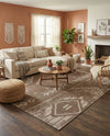 Desert Nomad Terrace Collection Area Rug - Sahara (Brown) Rectangle Brown  lifestyle 4