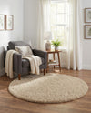 Alpine Plush Collection Area Rug -  Cortina (Linen) Round Linen  lifestyle 42