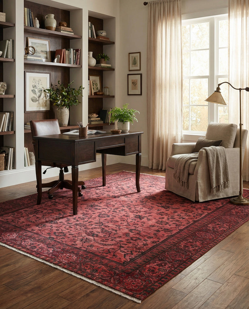 Bazaar Chic Collection Area Rug -  Larache Square Antique Red  lifestyle 40