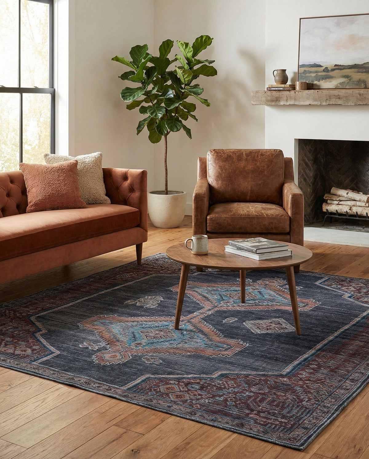 Rovaniemi Collection Area Rug - Lapland Square Charcoal and Gray  lifestyle 33