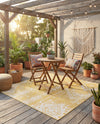 Desert Nomad Terrace Collection Area Rug - Sahara (Yellow) Square Yellow  lifestyle 63