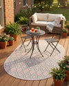 Urban Oasis Rugs Collection Area Rug -  Boulevard (Pink and Aqua) Oval Pink and Aqua  lifestyle 49