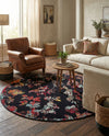 Brighton Terrace Collection Area Rug -  Roedean Round Navy Blue  lifestyle 47