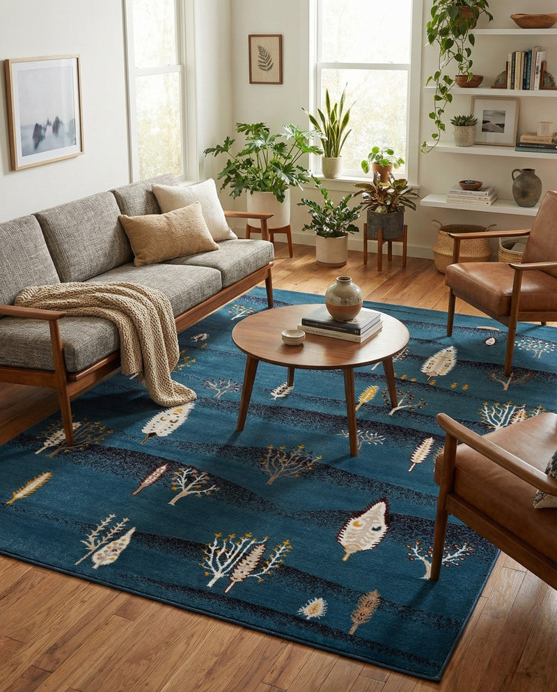 Coastal Haven Collection Area Rug -  Surfside Rectangle Blue  lifestyle 40