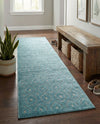 Garden Lattice Charm Collection Area Rug - Arbor (Aqua) Runner Aqua  lifestyle 29