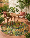 Seaside Blooms Collection Area Rug -  Sorrento Round Green  lifestyle 41