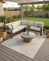 Urban Terrace Collection Area Rug -  Chelsea (Gray) Rectangle Gray  lifestyle 22