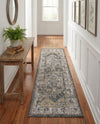 Patio Heritage Collection Area Rug -  Augusta (Charcoal) Runner Charcoal  lifestyle 75