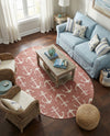 Seaside Haven Rugs Collection Area Rug - Sapphire (Rust Red) Oval Rust Red  lifestyle 68