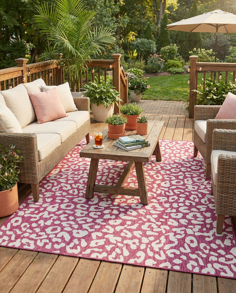 Savannah Escape Collection Area Rug -  Amazon (Magenta) Rectangle Magenta  lifestyle 3