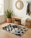 Urban Terrace Collection Area Rug -  Piazza Rectangle White and Black  lifestyle 5