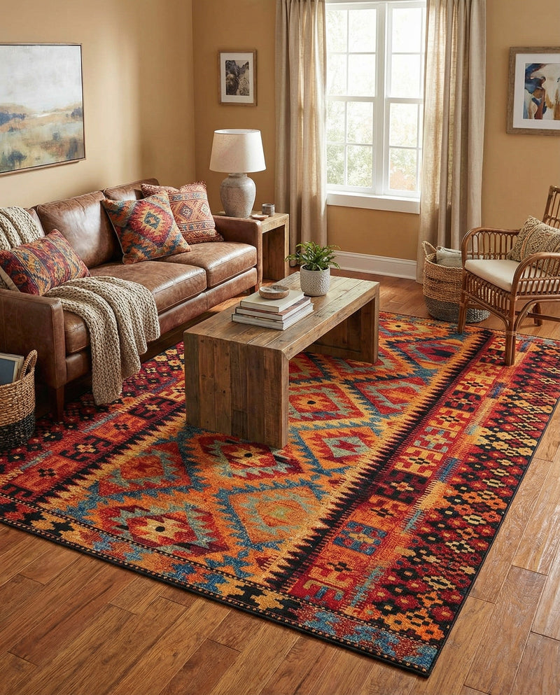 Safari Escape Rugs Collection Area Rug -  Kalahari Rectangle Multi  lifestyle 25