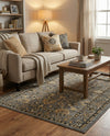 Isfahan Elegance Collection Area Rug - Naghsh-e Jahan (Gray) Rectangle Gray  lifestyle 10