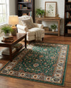 Casablanca Tapestry Collection Area Rug -  Marrakech (Emerald Green) Rectangle Emerald Green  lifestyle 12