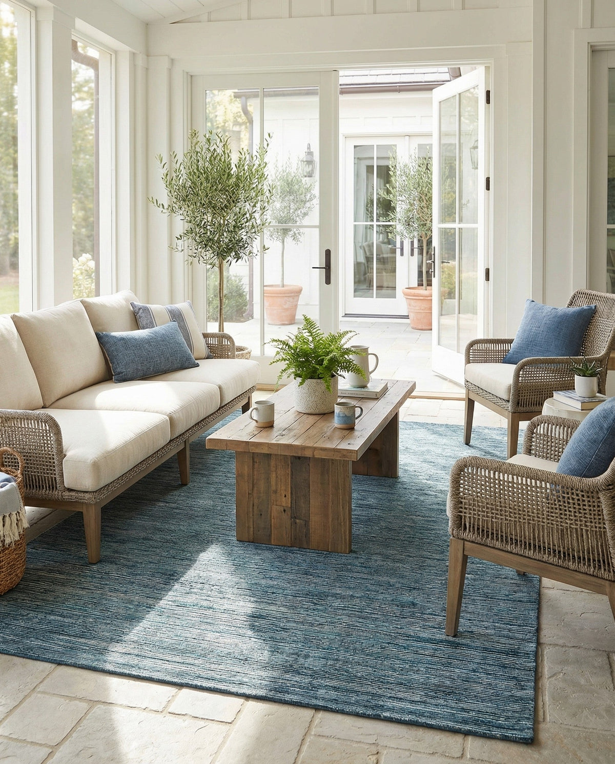Bloomsbury Elegance Collection Area Rug -  Kensington (Blue) Rectangle Blue  lifestyle 20
