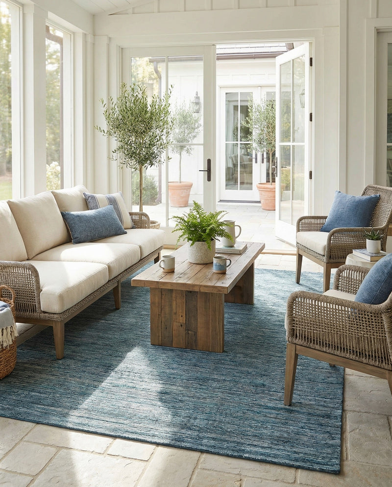 Bloomsbury Elegance Collection Area Rug -  Kensington (Blue) Rectangle Blue  lifestyle 20