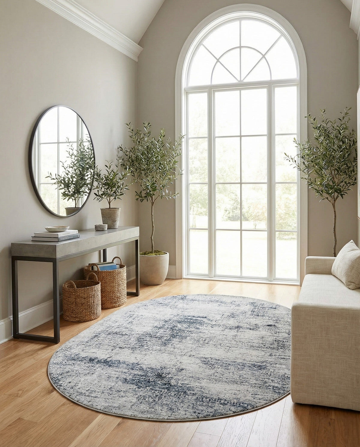 Bloomsbury Elegance Collection Area Rug -  Pimlico Oval Blue  lifestyle 136