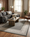 Soho Elegance Collection Area Rug -  Mercer (Gray) Rectangle Gray  lifestyle 5