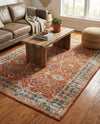 Patio Heritage Collection Area Rug -  Eden Rectangle Antique Red  lifestyle 17