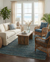 Coastal Haven Jute Collection Area Rug - Malibu Rectangle Ocean Blue  lifestyle 12
