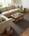 Woven Seaside Jute Collection Area Rug - Oia Rectangle Navy Blue and White  lifestyle 13