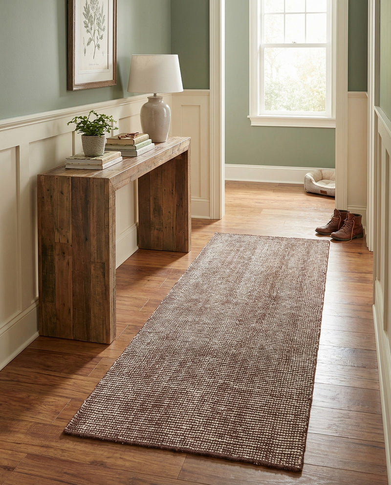 Berkshire Estate Collection Area Rug - Windsor (Mocha Brown) Runner Mocha Brown  lifestyle 44