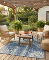 Desert Nomad Terrace Collection Area Rug - Sahara (Blue) Rectangle Blue  lifestyle 29