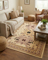 Tabriz Tapestries Collection Area Rug - Azerbaijan (Ivory) Rectangle Ivory  lifestyle 15