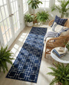 Hollywood Luxe Collection Area Rug -  Beverly (Navy Blue Silver) Runner Navy Blue Silver  lifestyle 29