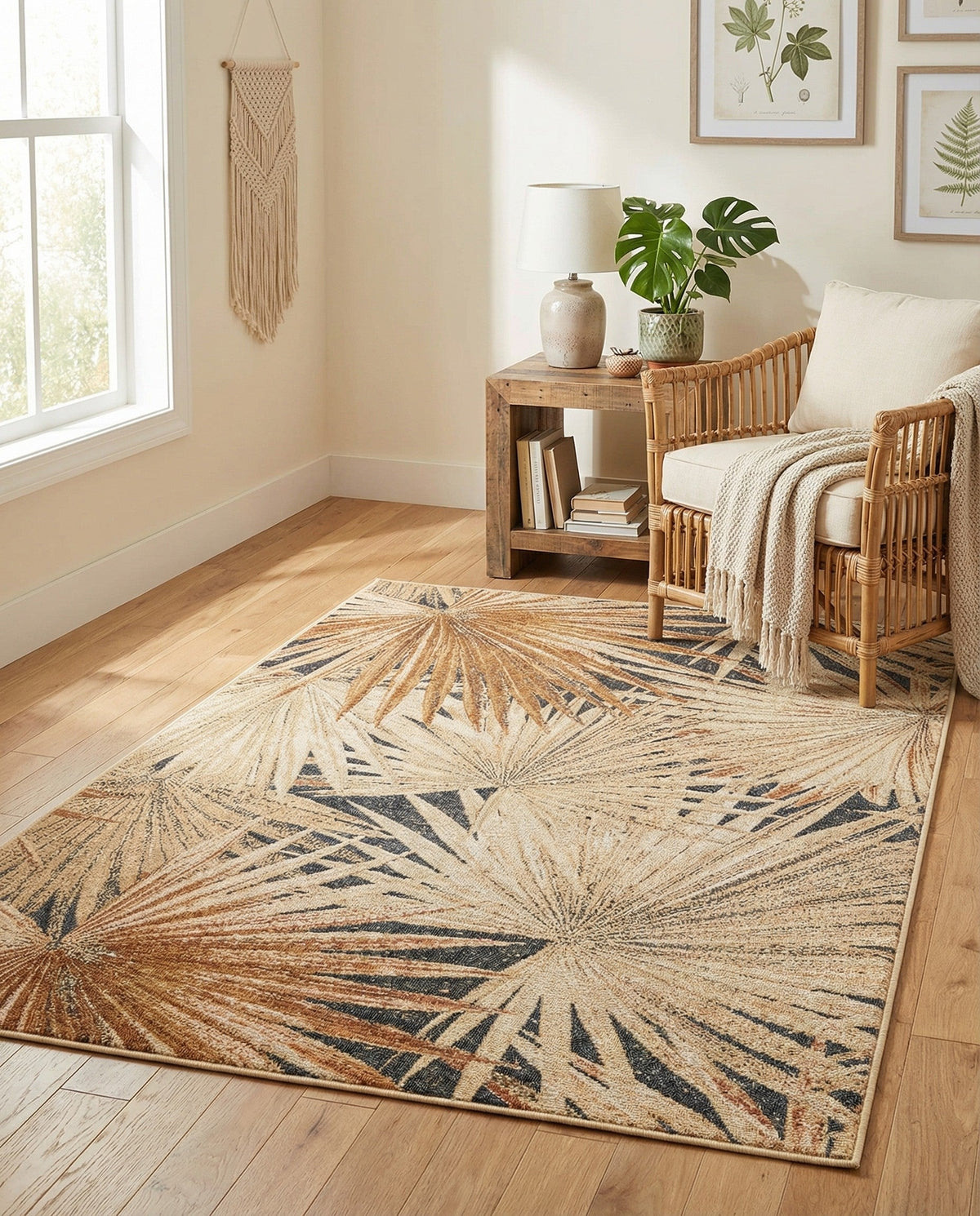 Seaside Blooms Collection Area Rug -  Avalon Rectangle Multi  lifestyle 21