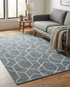 Geo Garden Lattice Collection Area Rug - Savannah Rectangle Harbor Blue  lifestyle 33