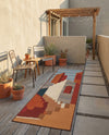 Urban Terrace Collection Area Rug -  Patio Runner Multi  lifestyle 55