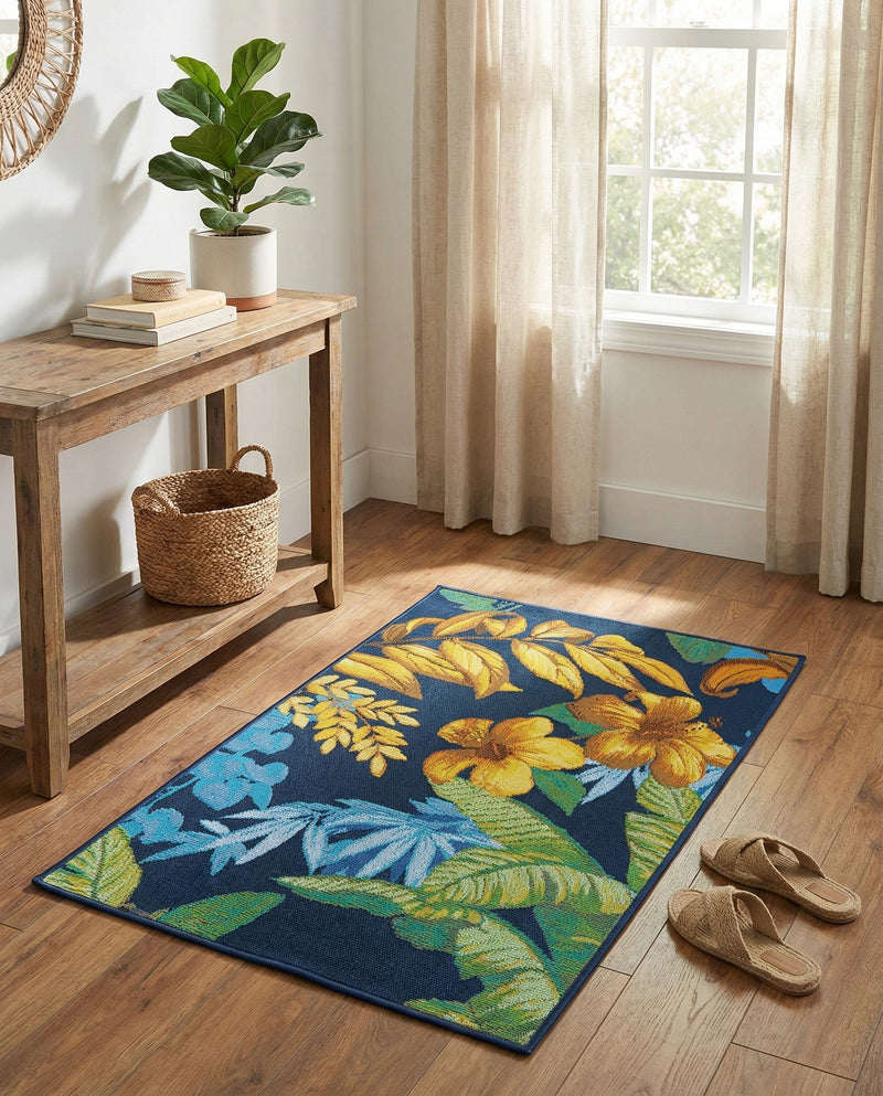 Seaside Blooms Collection Area Rug -  Grove Rectangle Multi  lifestyle 11