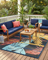 Caribbean Terrace Collection Area Rug - Antigua Rectangle Charcoal  lifestyle 25