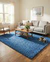 Plush Oasis Collection Area Rug - Serenity (Periwinkle Blue) Rectangle Periwinkle Blue  lifestyle 7