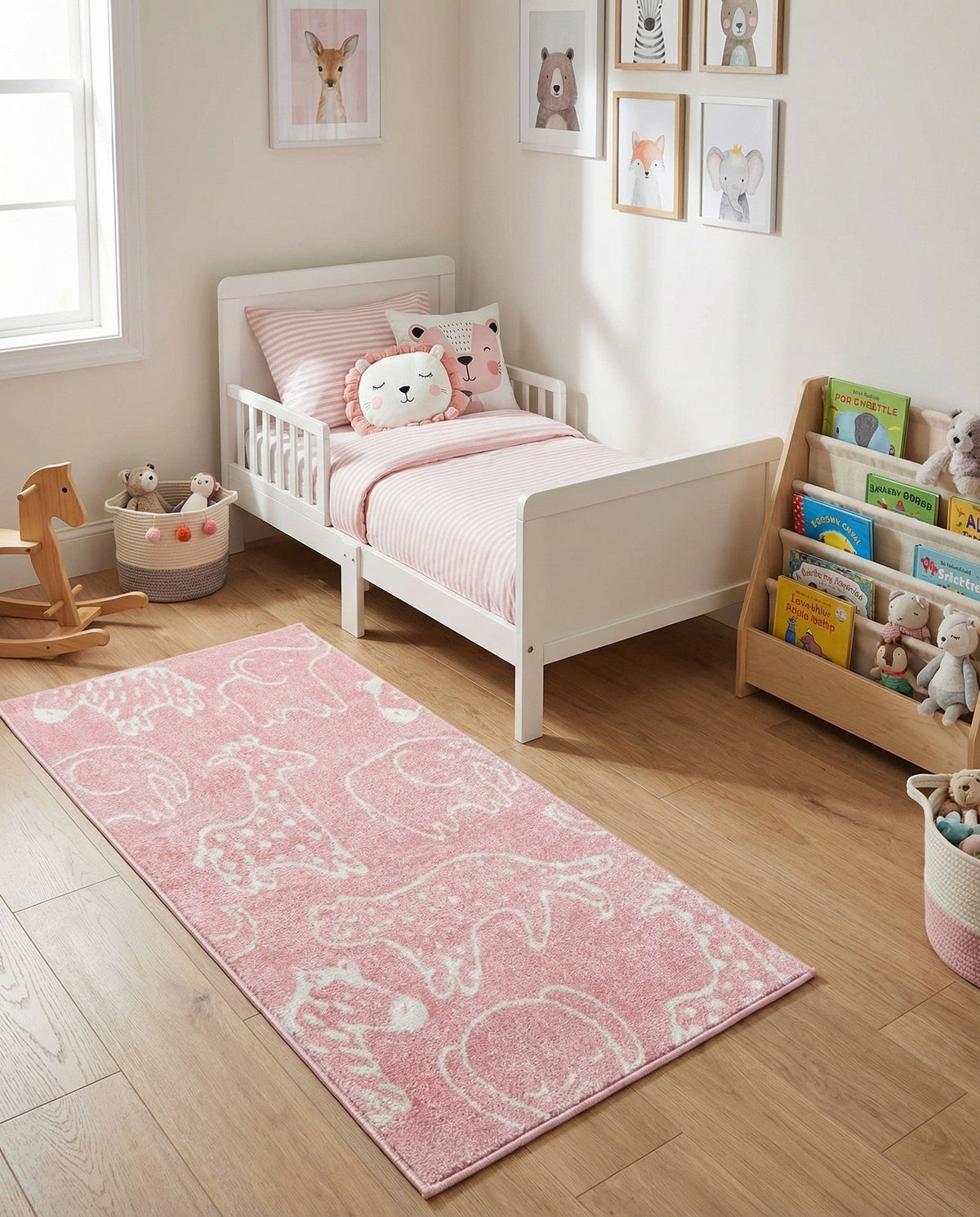 Wonder Tykes Collection Area Rug -  Spectrum Runner Pink  lifestyle 149